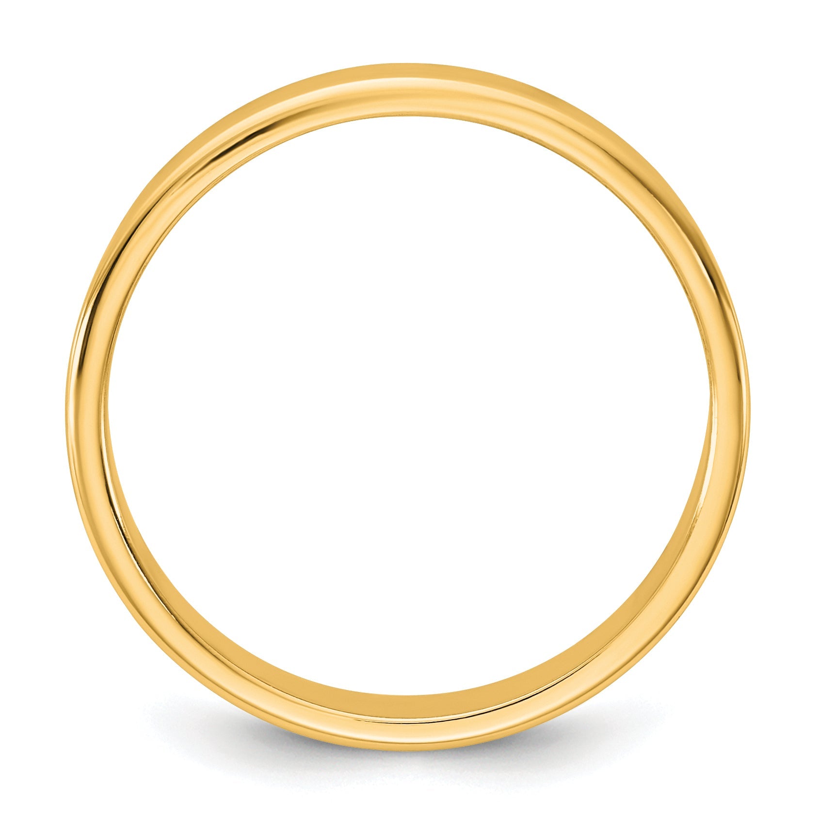 10K Yellow Gold 10Ky 6.5mm Lightweight Flat Band Size 7.5
