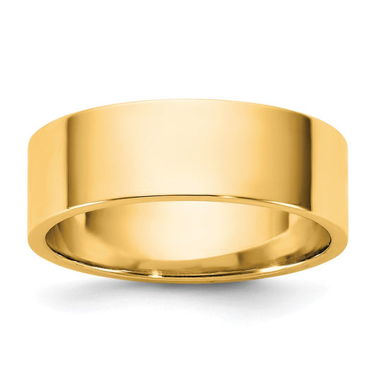 10K Yellow Gold 10Ky 6.5mm Lightweight Flat Band Size 6