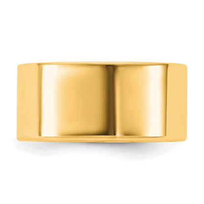14K Yellow Gold 9mm Lightweight Flat Band