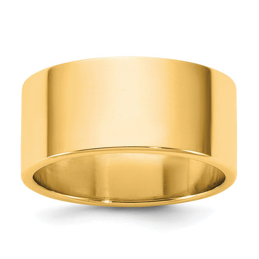 14K Yellow Gold 9mm Lightweight Flat Band