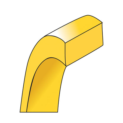 10K Yellow Gold 10Ky 6.5mm Lightweight Flat Band Size 14