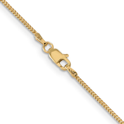 14K Yellow Gold 22 Inch .9mm Franco With Lobster Clasp Chain Necklace