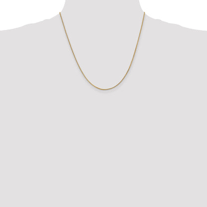 14K Yellow Gold 20 Inch .9mm Franco With Lobster Clasp Chain Necklace