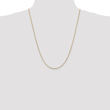 14K Yellow Gold 24 Inch .9mm Franco With Lobster Clasp Chain Necklace