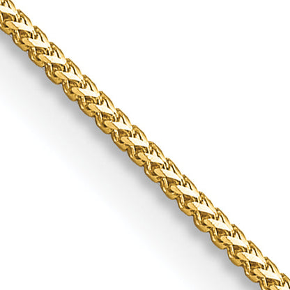 14K Yellow Gold 20 Inch .9mm Franco With Lobster Clasp Chain Necklace
