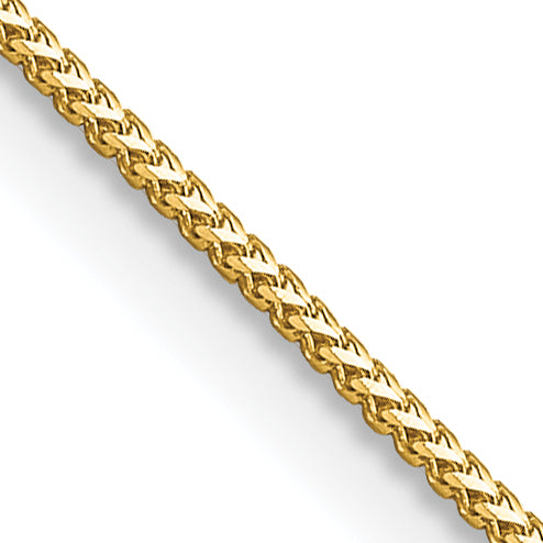 14K Yellow Gold 22 Inch .9mm Franco With Lobster Clasp Chain Necklace