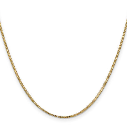14K Yellow Gold 18 Inch 1mm Franco With Lobster Clasp Chain Necklace