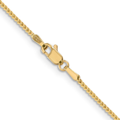 14K Yellow Gold 16 Inch 1mm Franco With Lobster Clasp Chain Necklace