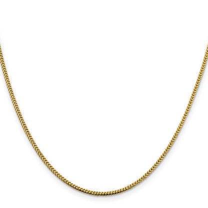 14K Yellow Gold 18 Inch 1.4mm Franco With Lobster Clasp Chain Necklace