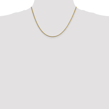 14K Yellow Gold 18 Inch 1.4mm Franco With Lobster Clasp Chain Necklace