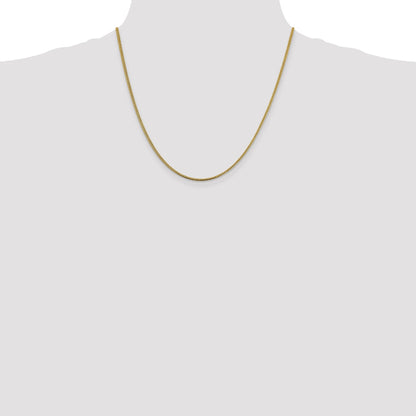 14K Yellow Gold 20 Inch 1.4mm Franco With Lobster Clasp Chain Necklace