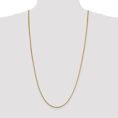 14K Yellow Gold 30 Inch 1.4mm Franco With Lobster Clasp Chain Necklace