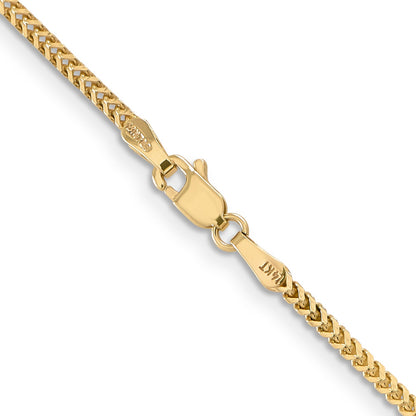 14K Yellow Gold 22 Inch 1.5mm Franco With Lobster Clasp Chain Necklace
