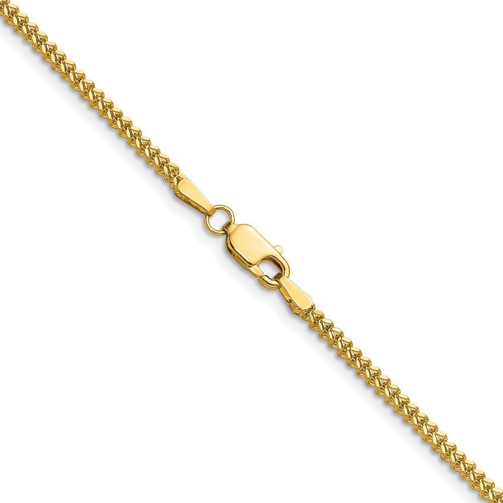 14K Yellow Gold 24 Inch 1.5mm Franco With Lobster Clasp Chain Necklace