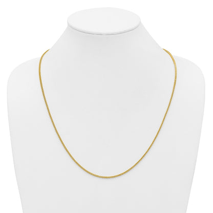 14K Yellow Gold 24 Inch 1.5mm Franco With Lobster Clasp Chain Necklace