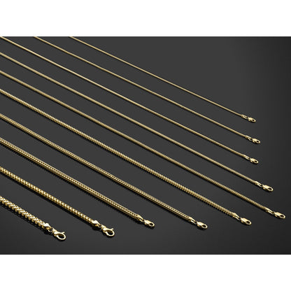 14K Yellow Gold 30 Inch 2.3mm Franco With Lobster Clasp Chain Necklace