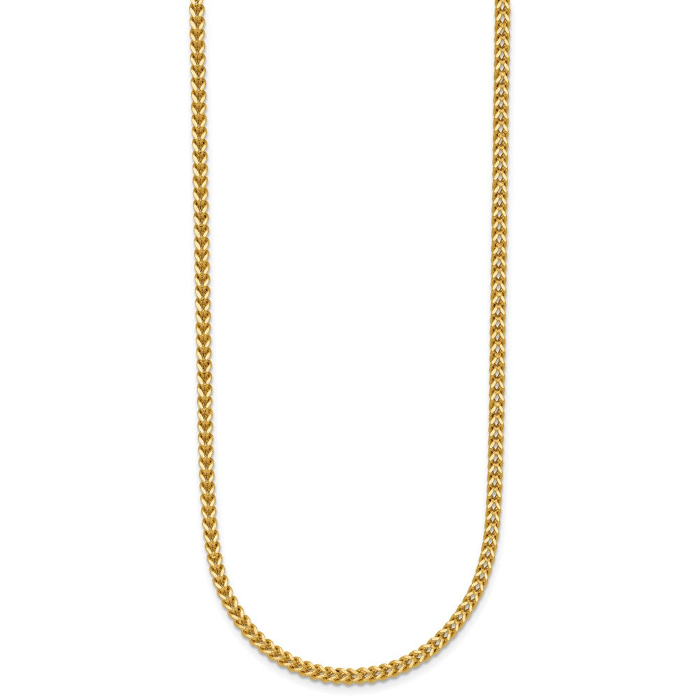 14K Yellow Gold 30 Inch 2mm Franco With Lobster Clasp Chain Necklace