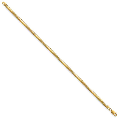 14K Yellow Gold 7 Inch 2.3mm Franco With Lobster Clasp Bracelet