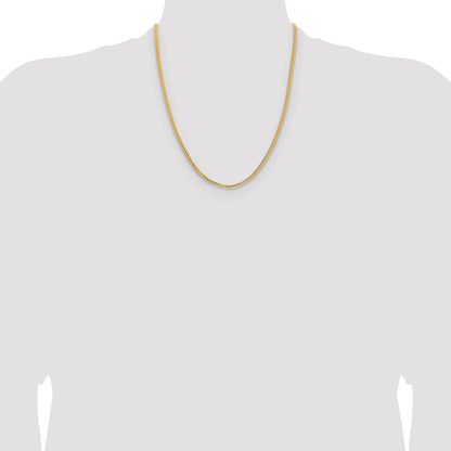 14K Yellow Gold 22 Inch 3mm Franco With Fancy Lobster Clasp Chain Necklace