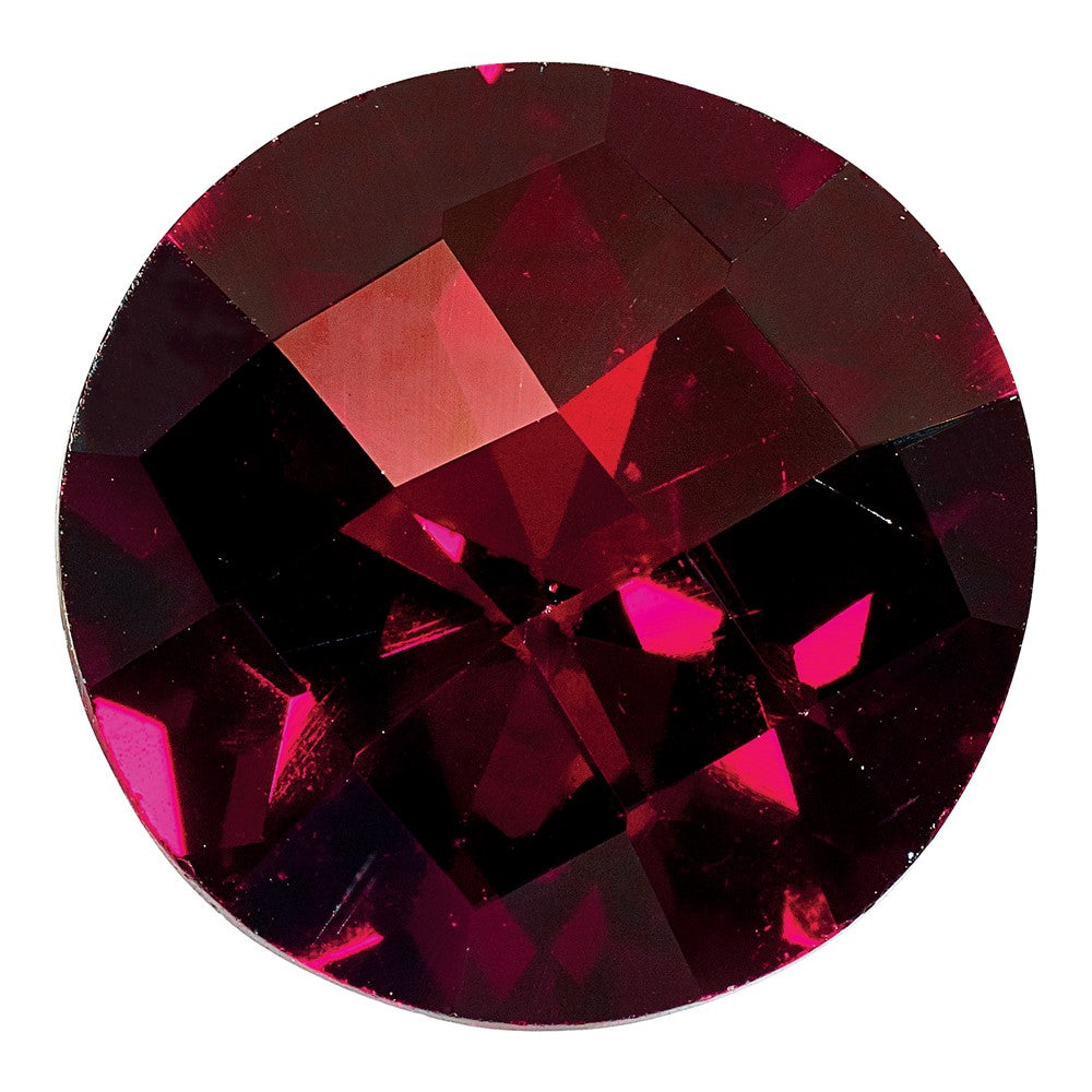 Gemstone Garnet Aa Quality 7mm Round Checkerboard