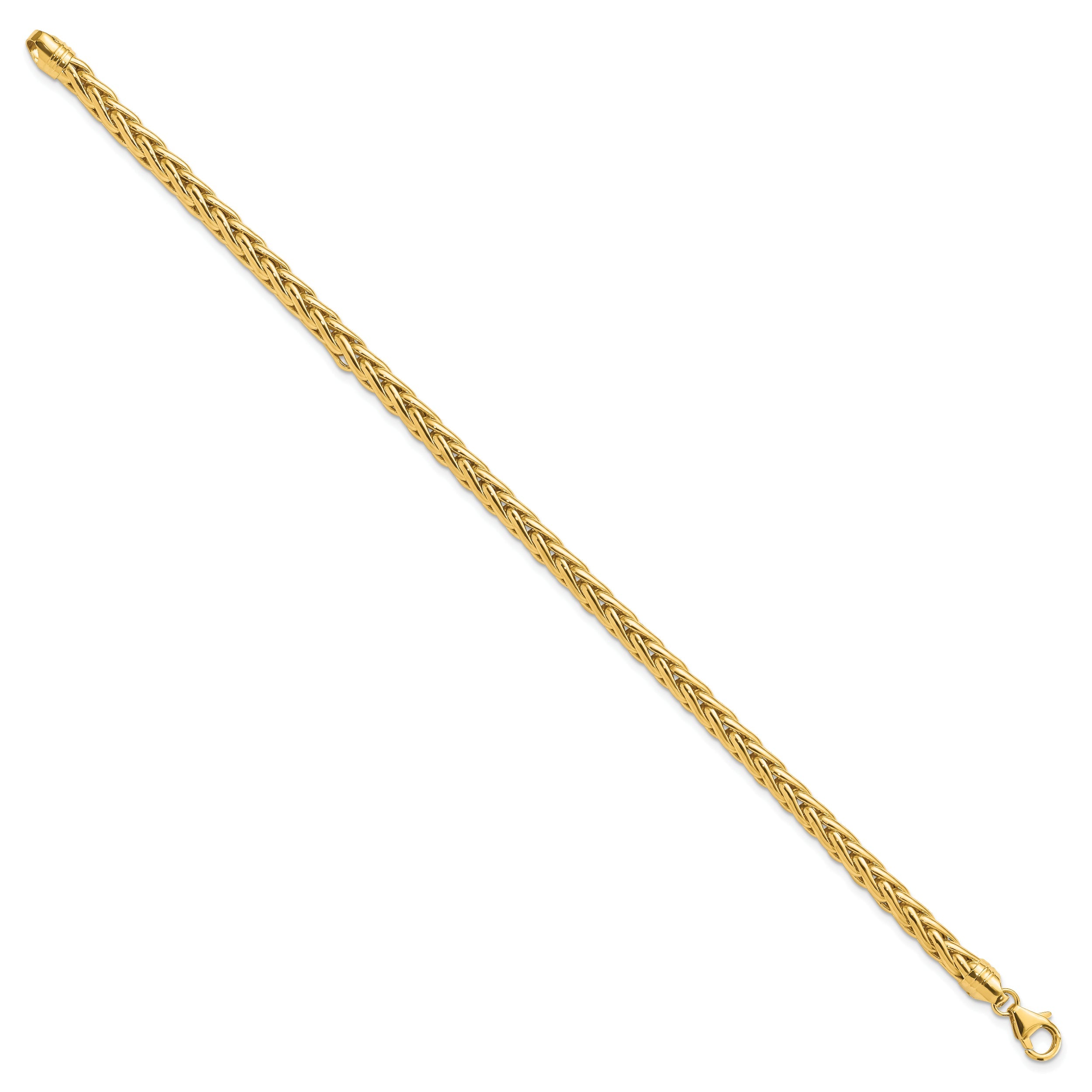 8.5 Inch 14K Polished 8.5In Wheat Chain Bracelet
