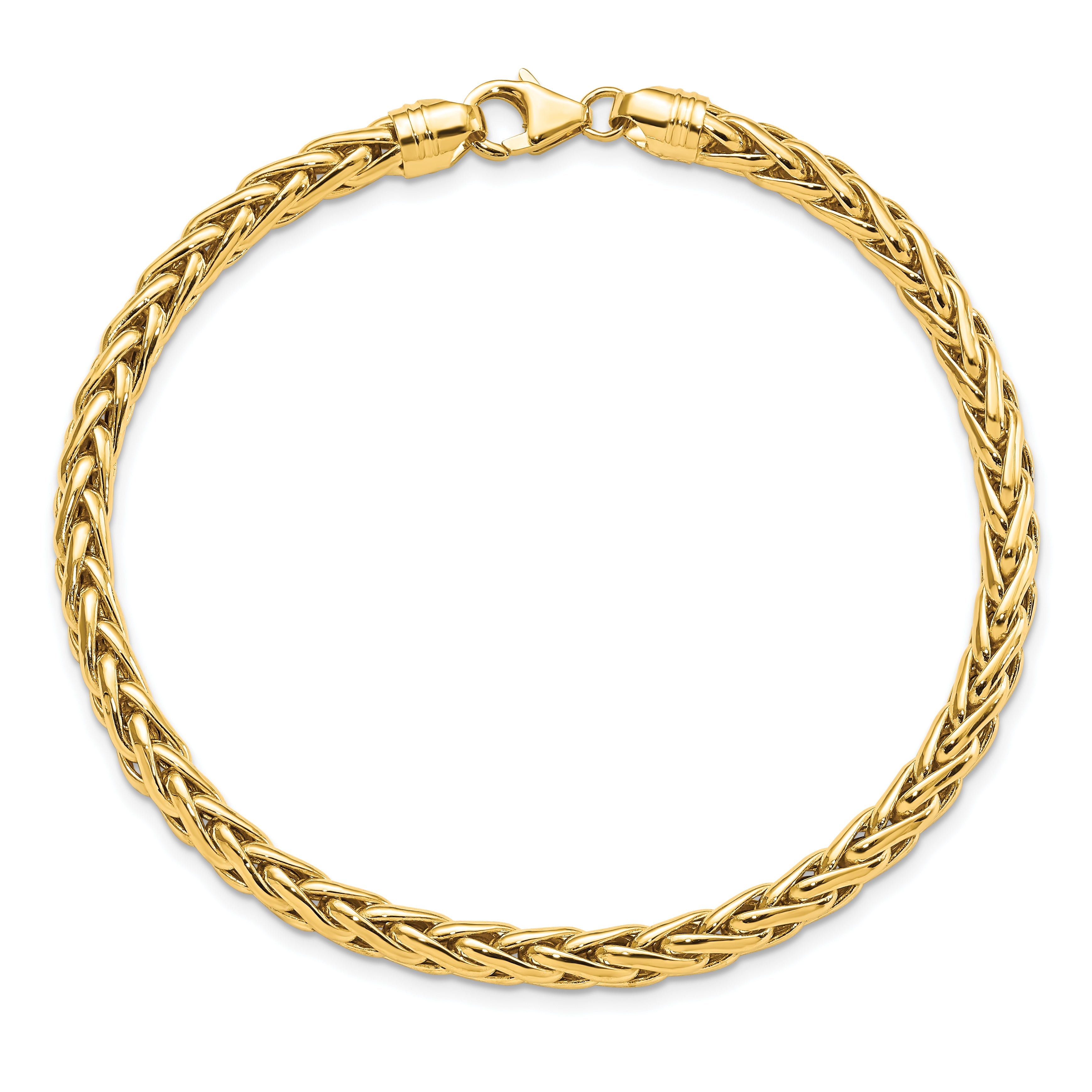 8.5 Inch 14K Polished 8.5In Wheat Chain Bracelet