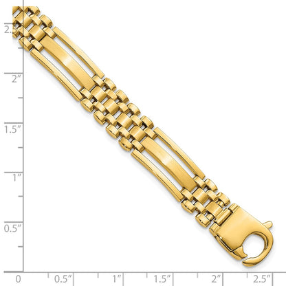 8.75 Inch 14K Polished And Satin 8.75In Mens Link Bracelet