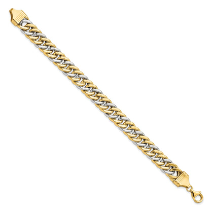 14K Two-Tone 8 Inch Curb Link Bracelet