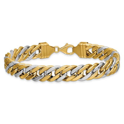 14K Two-Tone 8 Inch Curb Link Bracelet