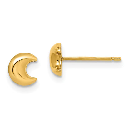 14K Yellow Gold Madi K Moon Post Earrings