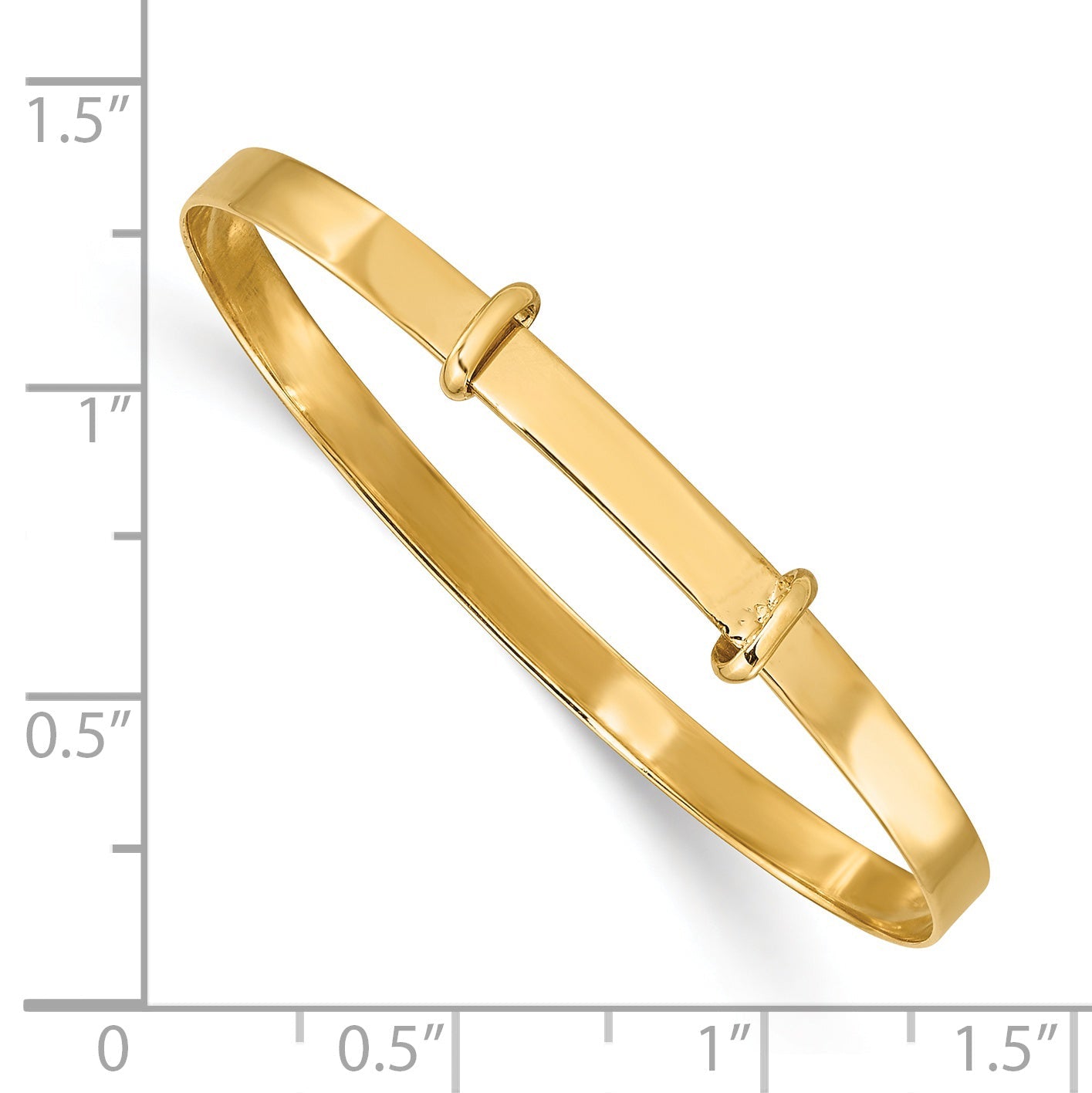 14K Yellow Gold Madi K Polished Expandable Baby Bangle