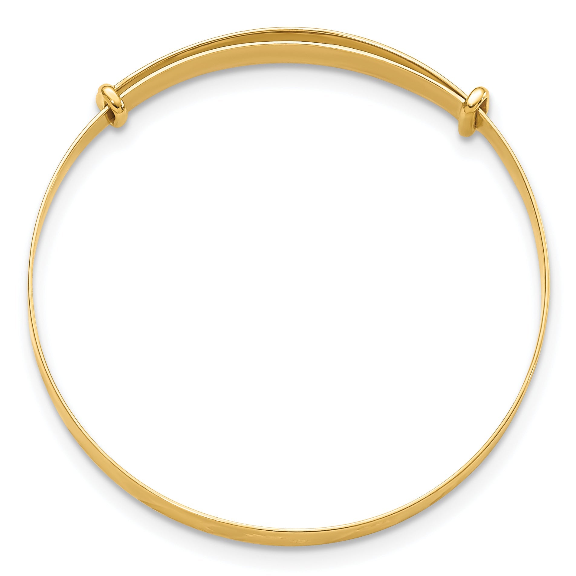 14K Yellow Gold Madi K Polished D/C Expandable Baby Bangle