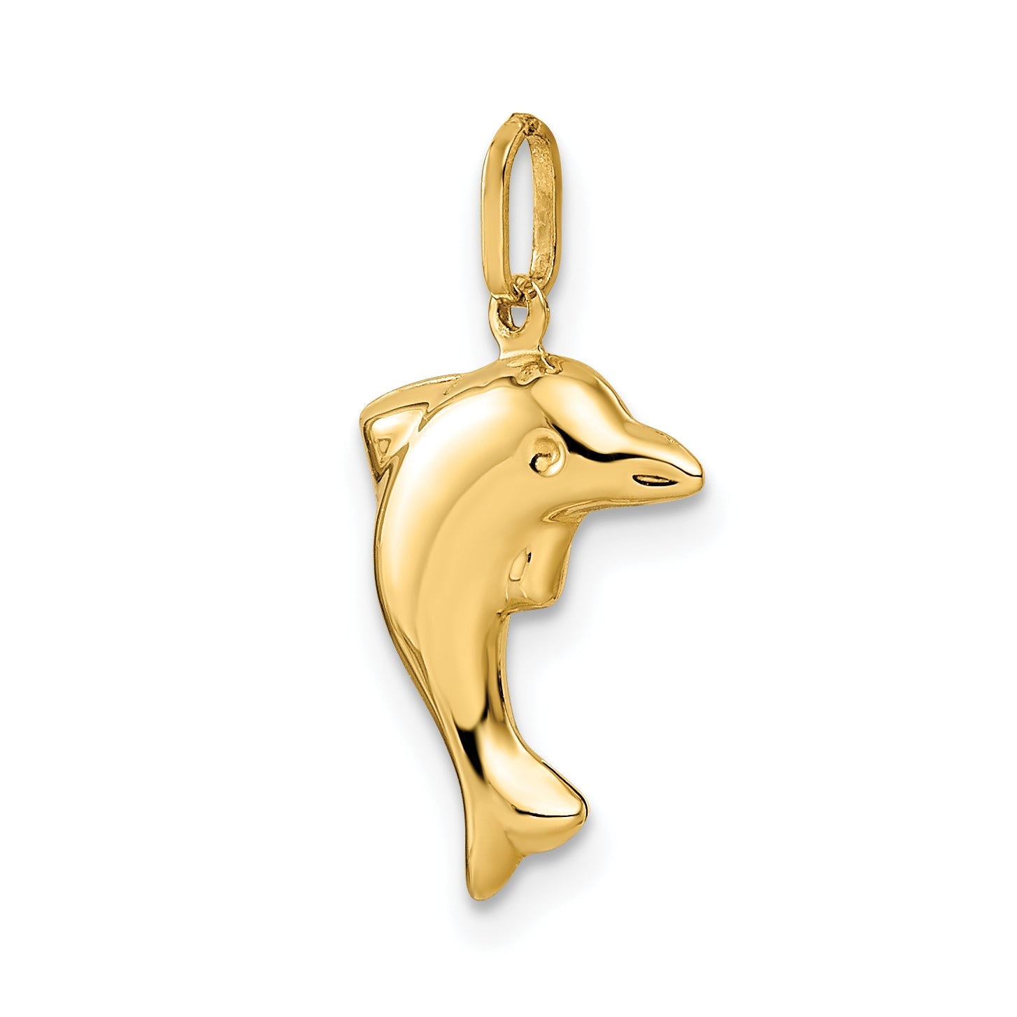 14k Yellow Gold 14k Polished 3-D Dolphin Pendant