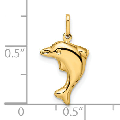 14k Yellow Gold 14k Polished 3-D Dolphin Pendant