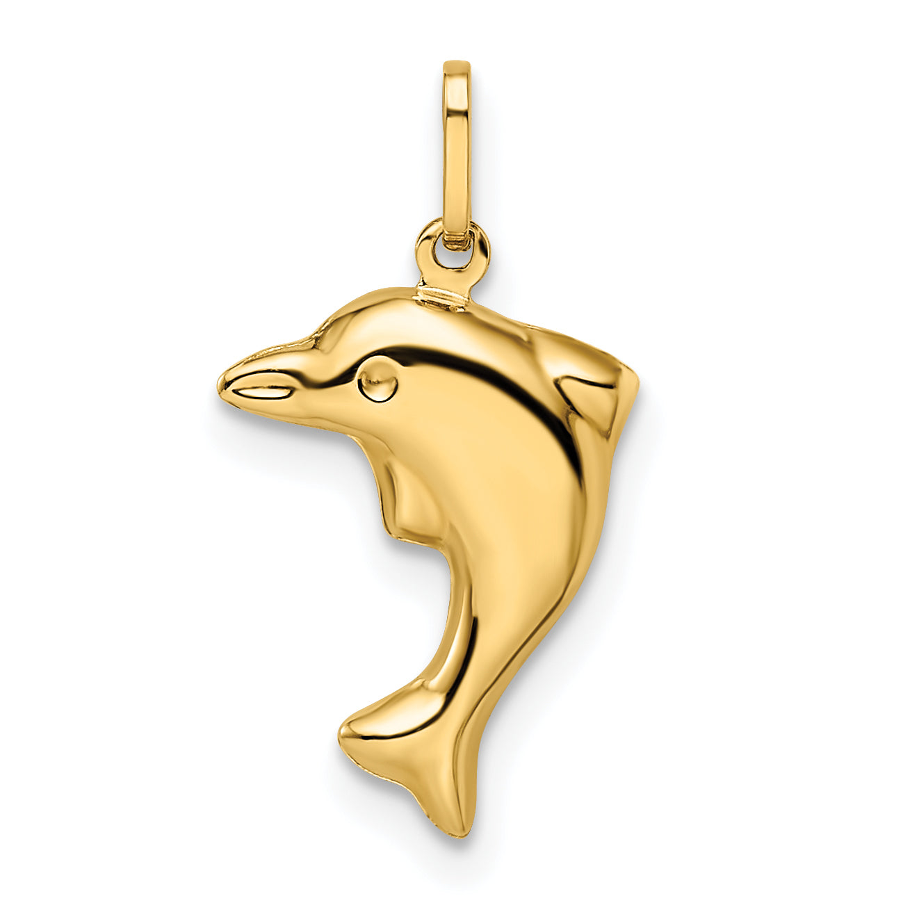 14k Yellow Gold 14k Polished 3-D Dolphin Pendant