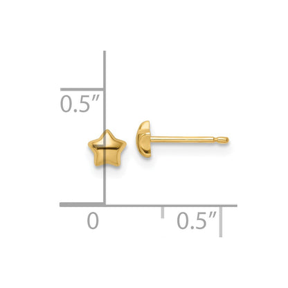 14K Yellow Gold Madi K Polished Star Post Earrings