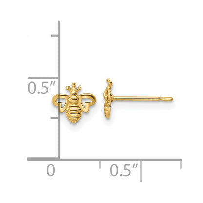 14K Yellow Gold Madi K Bumble Bee Post Earrings