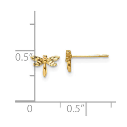 14K Yellow Gold Madi K Dragonfly Post Earrings