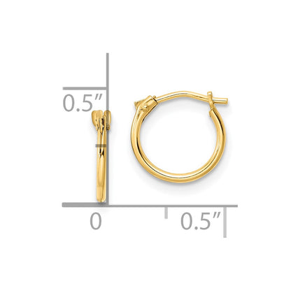 14K Yellow Gold Madi K Polished Hoop Earrings