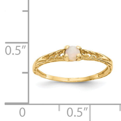 14K Yellow Gold Madi K 3mm Opal Birthstone Baby Ring