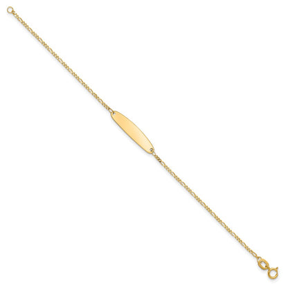 14K Yellow Gold Madi K Figaro Baby Oval Id Bracelet