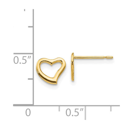14K Yellow Gold Madi K Children'S Heart Post Earrings