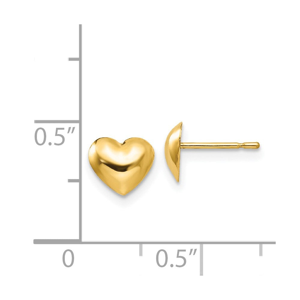 14K Yellow Gold Madi K Children'S Heart Post Earrings