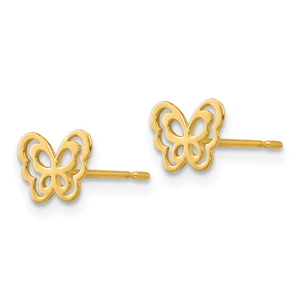 14K Yellow Gold Madi K Children'S Butterfly Post Earrings