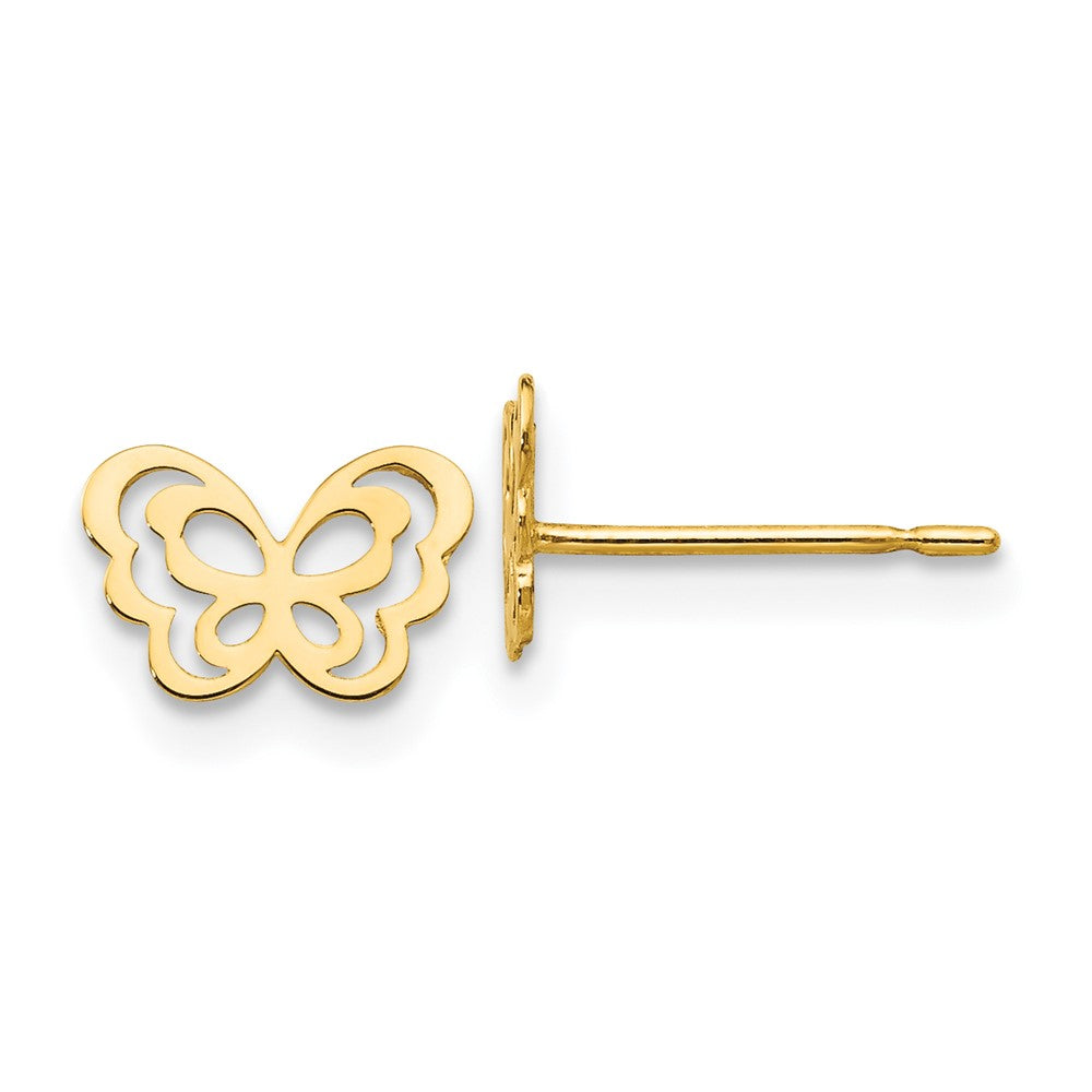 14K Yellow Gold Madi K Children'S Butterfly Post Earrings
