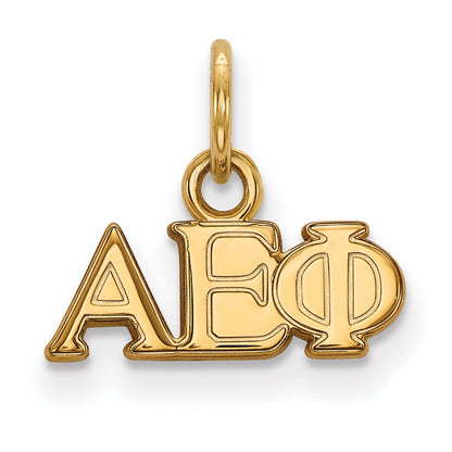 Gold Plated Sterling Silver Logoart Alpha Epsilon Phi Sorority Greek Letters Extra Small Pendant