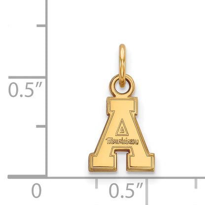 Gold Plated Sterling Silver Logoart Appalachian State University Extra Small Pendant