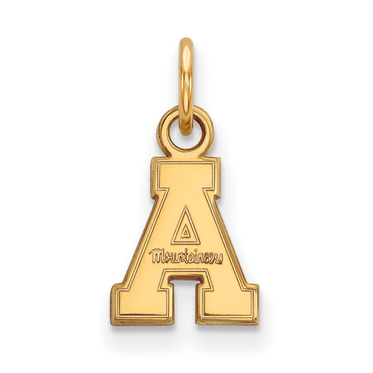 Gold Plated Sterling Silver Logoart Appalachian State University Extra Small Pendant