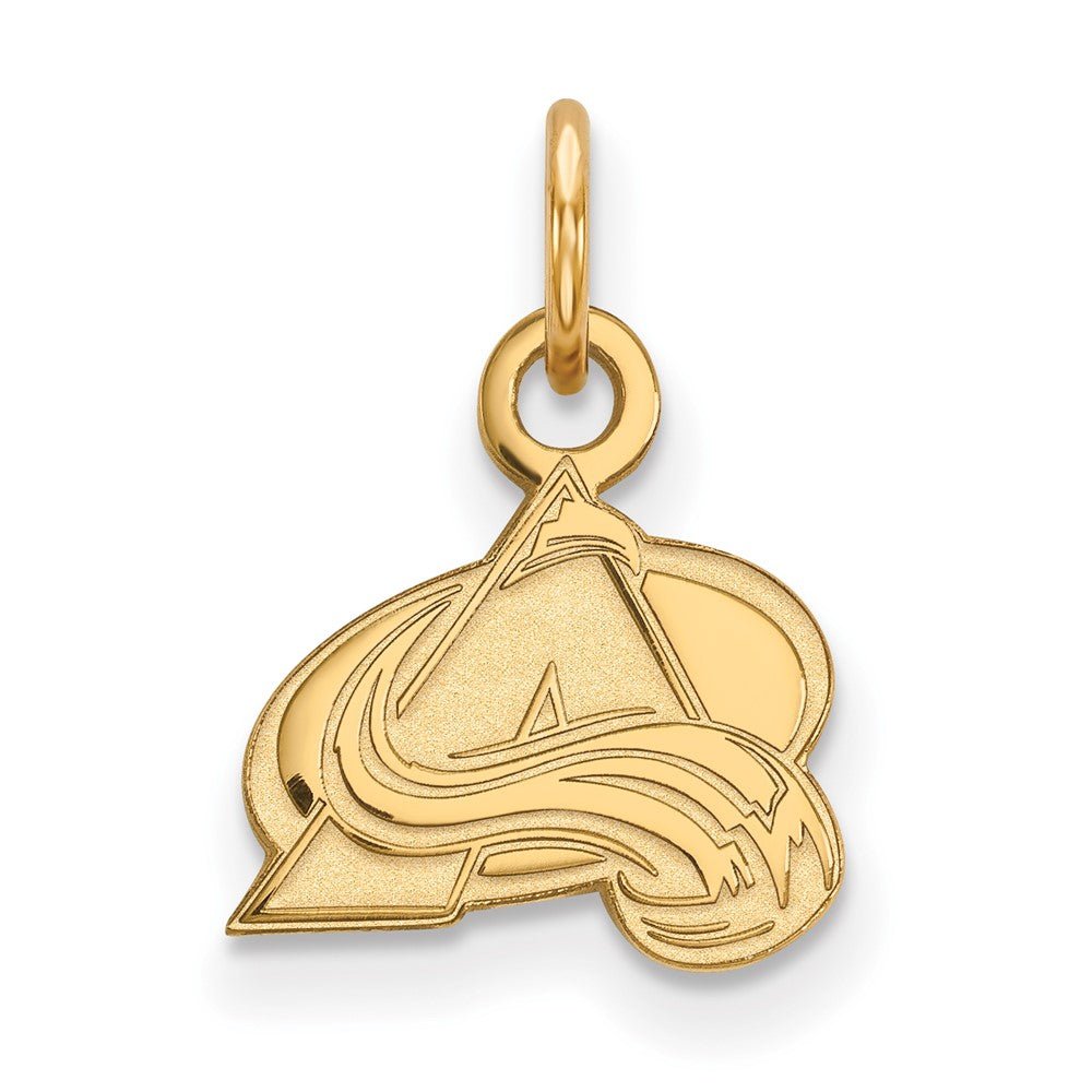 Gold Plated Sterling Silver Nhl Logoart Colorado Avalanche Letter A Extra Small Pendant