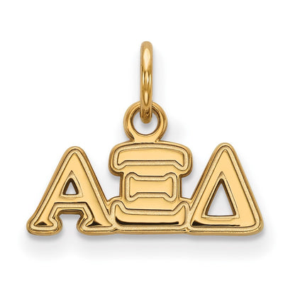 Gold Plated Sterling Silver Logoart Alpha Xi Delta Sorority Greek Letters Extra Small Pendant